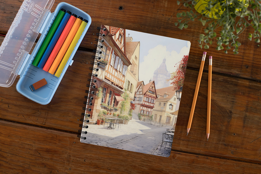 European Clip Art - Spiral Notepad A5 Unruled Notebook 120 Pages