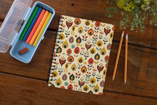 Ethnic - Spiral Notepad A5 Ruled Notebook 120 Pages