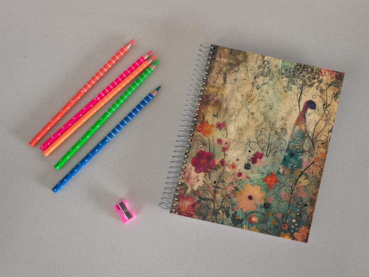 Quirky - Spiral Notepad A5 Unruled Notebook 120 Pages