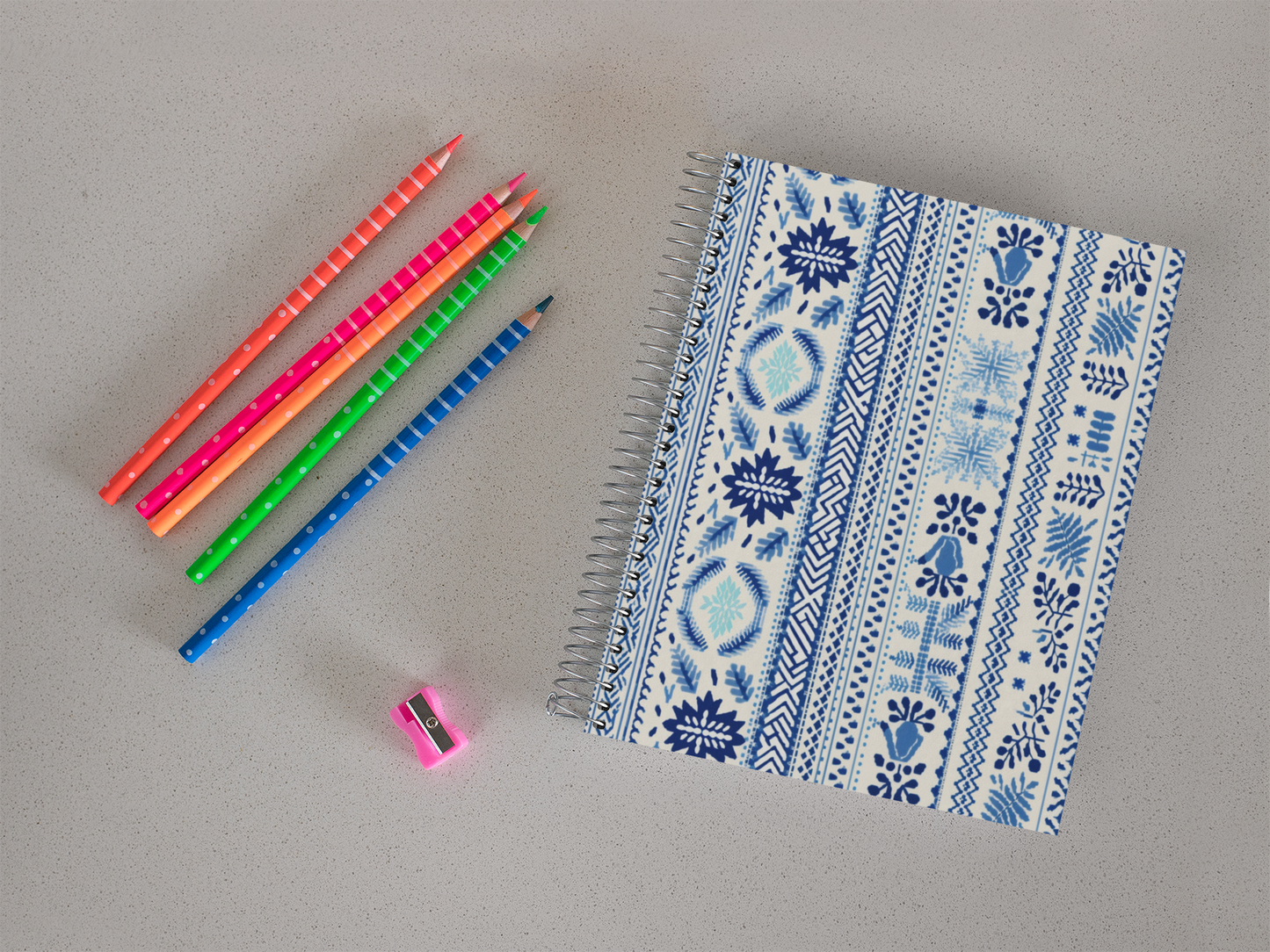 Knit - Spiral Notepad A5 Unruled Notebook 120 Pages