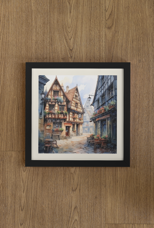 European Clip Art - Wall Art Hanging For Home Decor ( 14 x 14 inches )