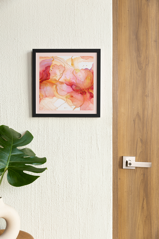 Fluid Art - Wall Art Hanging For Home Decor ( 14 x 14 inches )