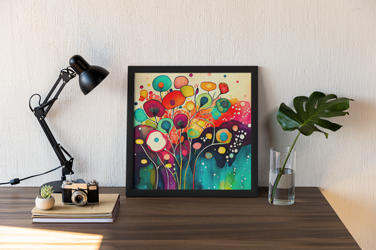Watercolor Flower - Wall Art Hanging For Home Decor ( 14 x 14 inches)