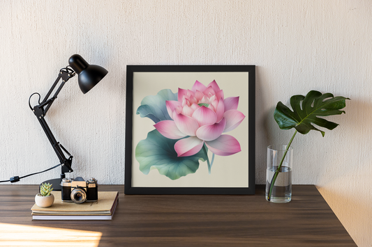 Lotus - Wall Art Hanging For Home Decor ( 14 x 14 inches )