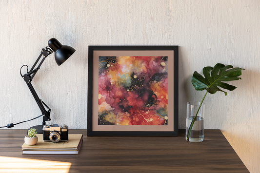 Fluid Art - Wall Art Hanging For Home Decor ( 14 x 14 inches )