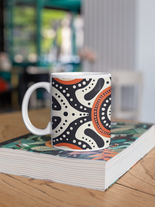 Polka Halo - Ceramic Coffee Mug 11 ounce(330ml)
