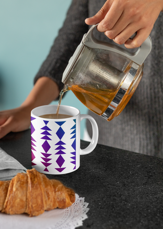 Geometric Ombre - Ceramic Coffee Mug 11 ounce(330ml)