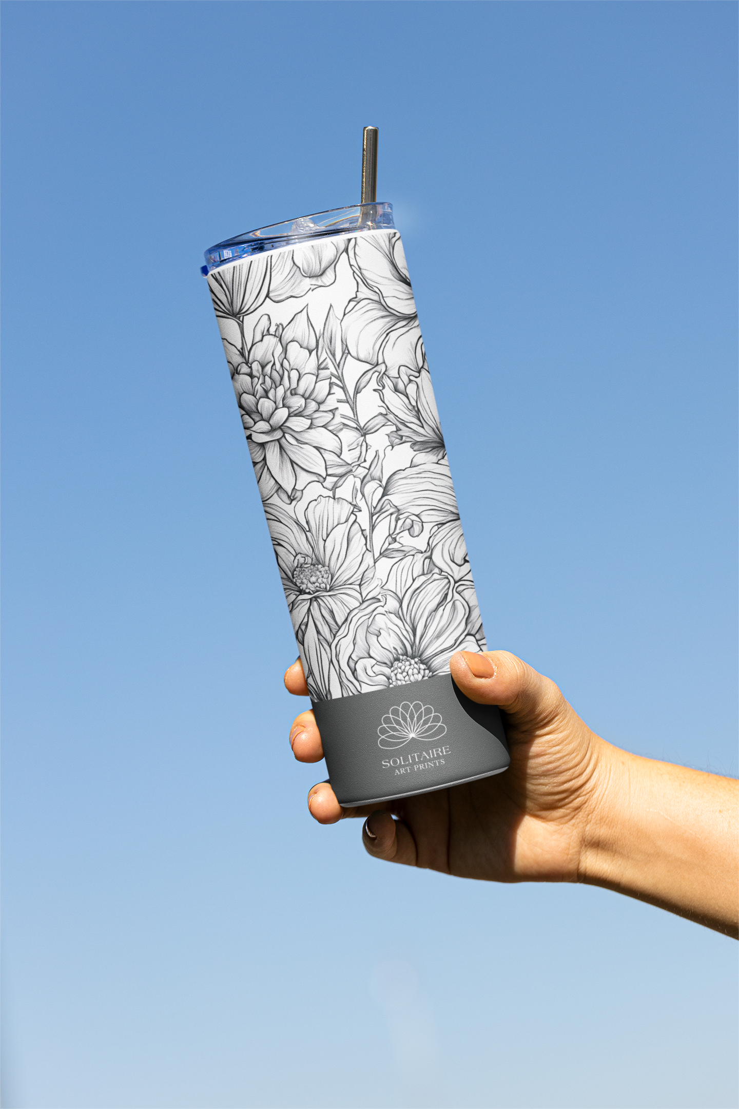 Floral - Stainless Steel Tumbler Water Bottle 20 OZ(590ml) Coffee Tumbler