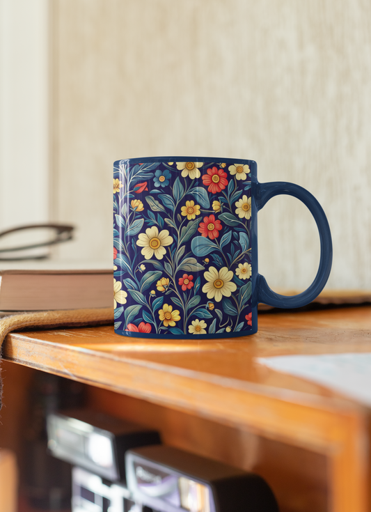 Floral - Ceramic Coffee Mug 11 ounce(330ml)