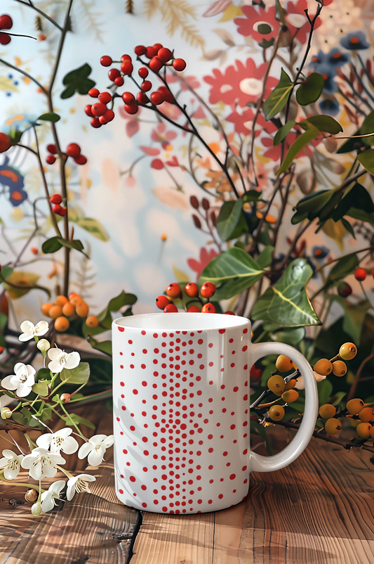 Polka - Ceramic Coffee Mug 11 ounce(330ml)