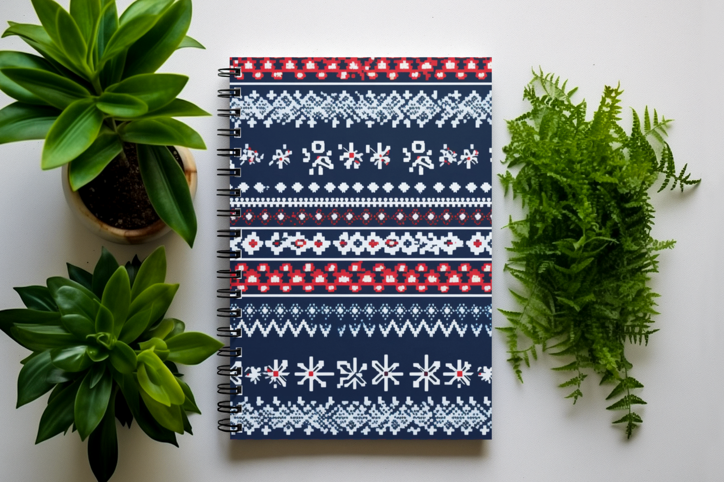 Knit - Spiral Notepad A5 Unruled Notebook 120 Pages