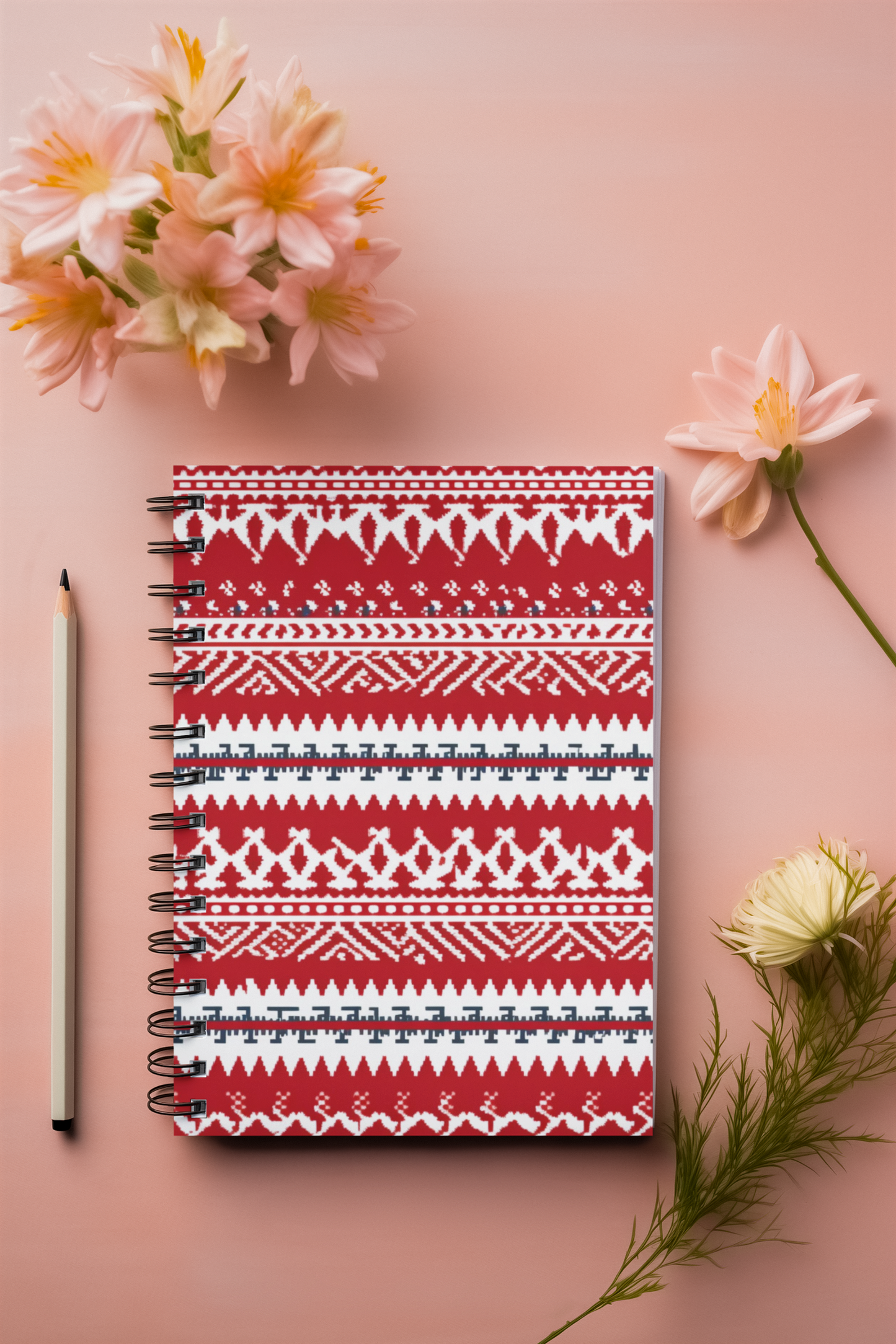 Knit - Spiral Notepad A5 Unruled Notebook 120 Pages