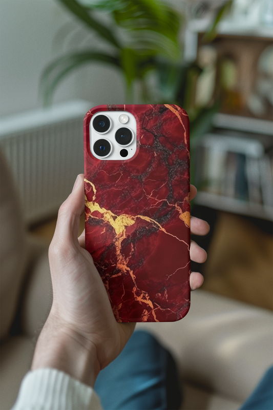 Red Marble - iPhone Case and Cover