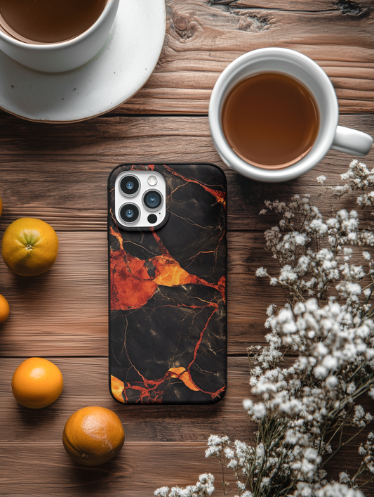Orange Marble - iPhone Case and Cover