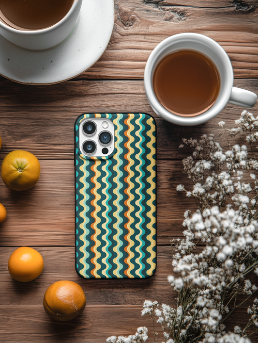 Wavy Retro - iPhone Case and Cover