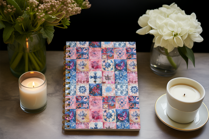 Cross Stich - Spiral Notepad A5 Unruled Notebook 120 Pages