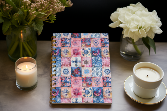 Cross Stich - Spiral Notepad A5 Unruled Notebook 120 Pages