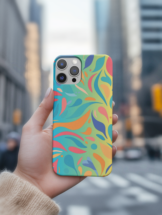 Wavy Ombre Retro - iPhone Case and Cover