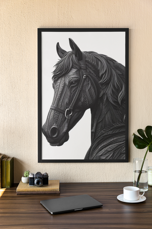Quilled Horse - Wall Art Hanging For Home Decor (18 x 24 inches)