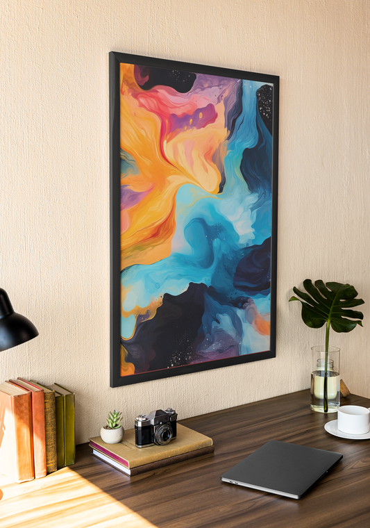 Fluid Art - Wall Art Hanging For Home Decor (18 x 24 inches)