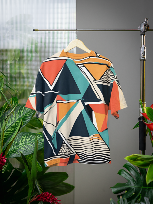Geometric - All Over Print Oversized Tshirt For Men And Women Designer Unisex Tshirt