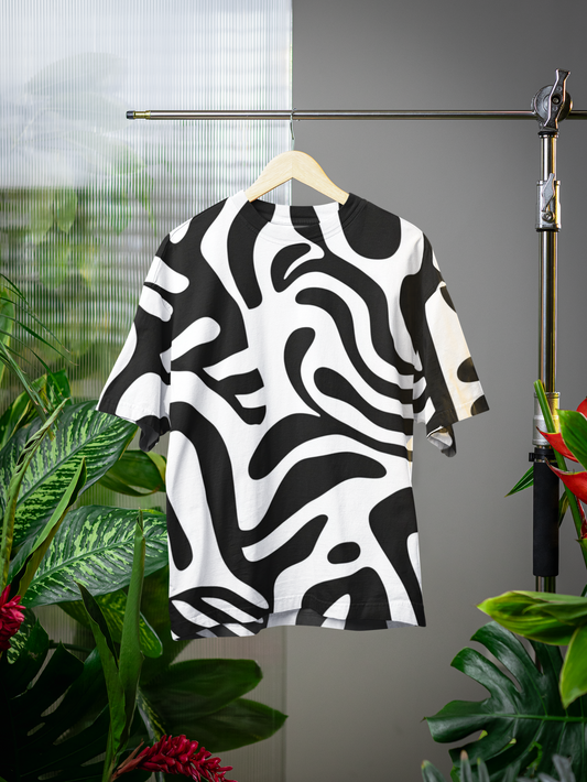 Abstract - All Over Print Oversized Tshirt For Men And Women Designer Unisex Tshirt