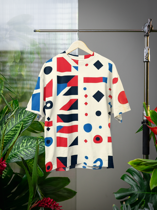 Geometric - All Over Print Oversized Tshirt For Men And Women Designer Unisex Tshirt