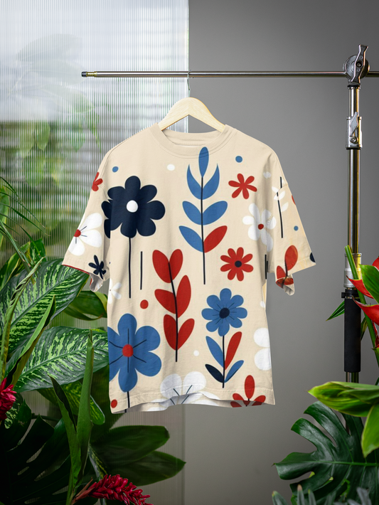 Floral - All Over Print Oversized Tshirt For Men And Women Designer Unisex Tshirt
