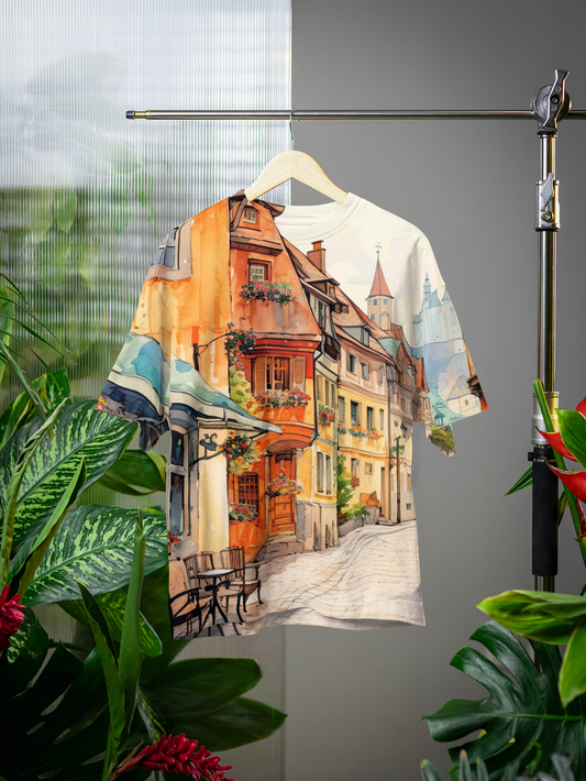 European Clip Art - All Over Print Oversized Tshirt For Men And Women Designer Unisex Tshirt