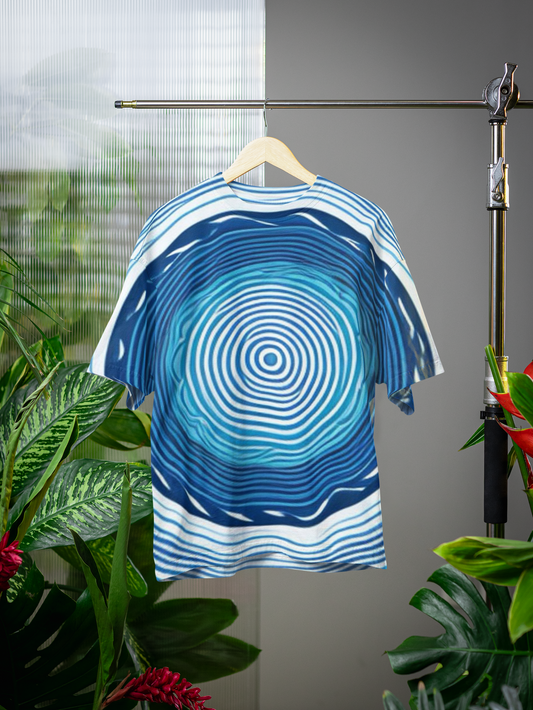 Ocean Waves - All Over Print Oversized Tshirt For Men And Women Designer Unisex Tshirt