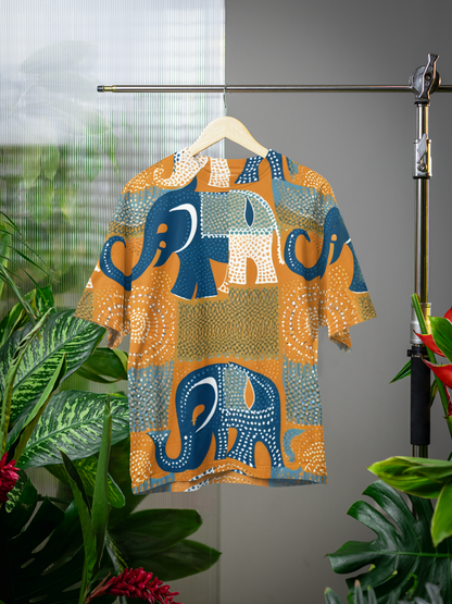 Elephant - All Over Print Oversized Tshirt For Men And Women Designer Unisex Tshirt