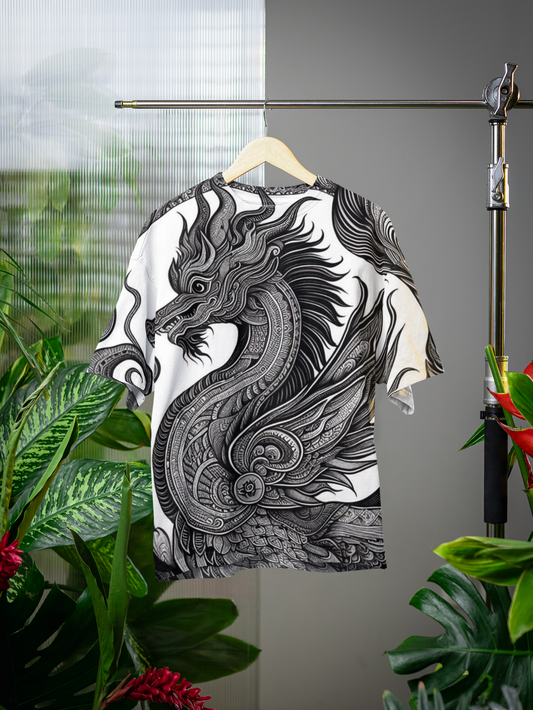 Dragon- All Over Print Oversized Tshirt For Men And Women Designer Unisex Tshirt
