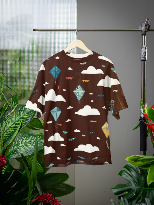 Kite- All Over Print Oversized Tshirt For Men And Women Designer Unisex Tshirt