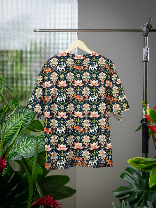 Ethnic- All Over Print Oversized Tshirt For Men And Women Designer Unisex Tshirt