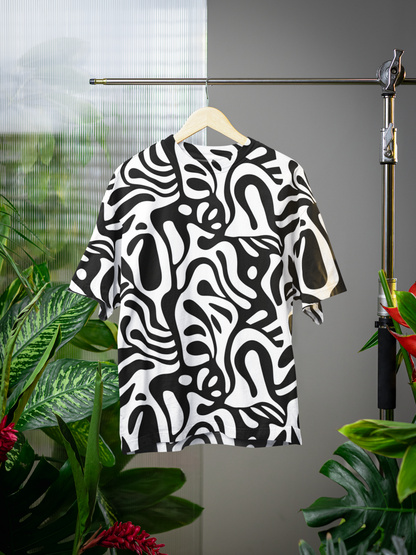 Abstract- All Over Print Oversized Tshirt For Men And Women Designer Unisex Tshirt