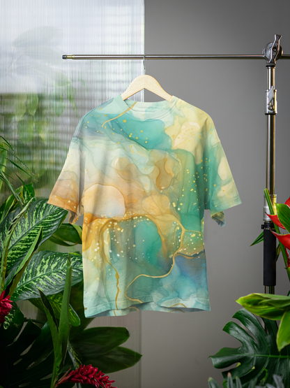 Fluid Art- All Over Print Oversized Tshirt For Men And Women Designer Unisex Tshirt