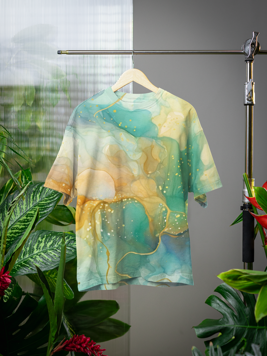 Fluid Art- All Over Print Oversized Tshirt For Men And Women Designer Unisex Tshirt