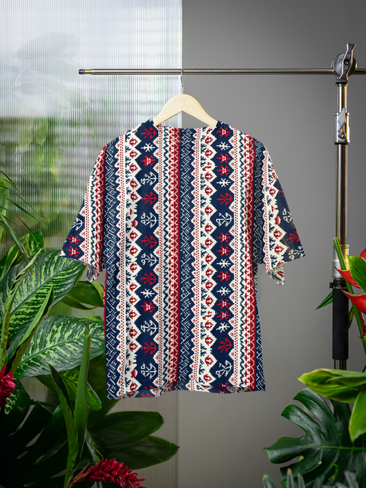 Knit- All Over Print Oversized Tshirt For Men And Women Designer Unisex Tshirt