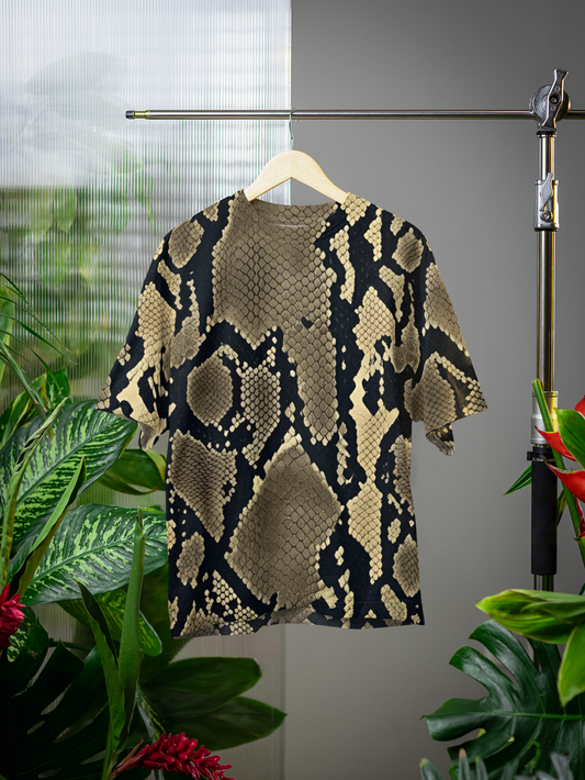 Viper's Veil - All Over Print Oversized Tshirt For Men And Women Designer Unisex Tshirt