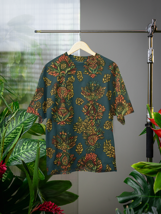 Truntum Blossoms - All Over Print Oversized Tshirt For Men And Women Designer Unisex Tshirt