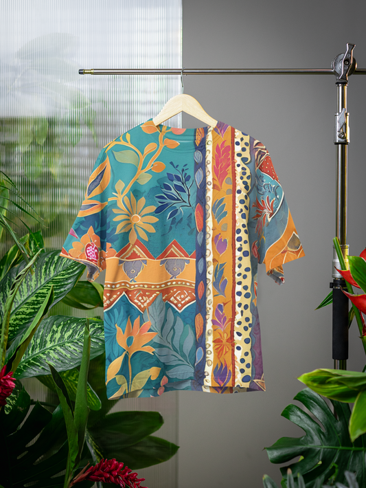 Kente Stripes - All Over Print Oversized Tshirt For Men And Women Designer Unisex Tshirt