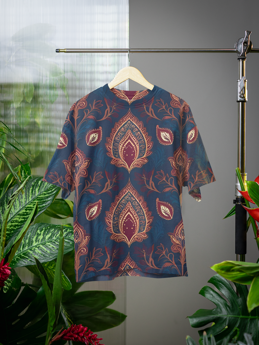 Truntum Blossoms - All Over Print Oversized Tshirt For Men And Women Designer Unisex Tshirt