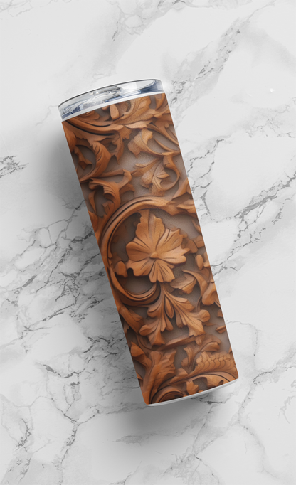 Wooden - Stainless Steel Tumbler Water Bottle 20 OZ(590ml) Coffee Tumbler