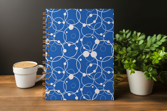 Blue Bubble - Spiral Notepad A5 Unruled Notebook 120 Pages
